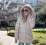 Bársony kabát gyöngyház beige – Innova Fashion – 4. kép